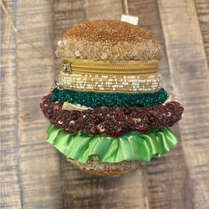 Viral TJ Maxx Hamburger Shaped Beaded Sequin Purse